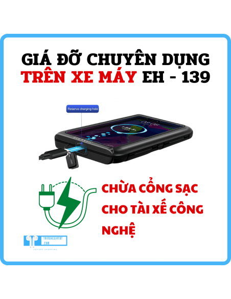 Giá Đỡ Điện Thoại KHUNG KIM LOẠI, ĐỘ BỀN CAO, CHỐNG MÀI MÒN Trên Xe Máy EH - 139