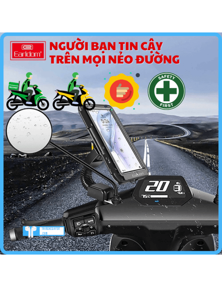 Giá Đỡ Điện Thoại KHUNG KIM LOẠI, ĐỘ BỀN CAO, CHỐNG MÀI MÒN Trên Xe Máy EH - 139