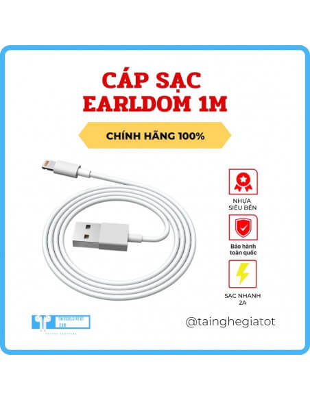 Cáp sạc nhựa chống đứt gãy 1M Cổng Lightning/Micro EC - 025 - chính hãng