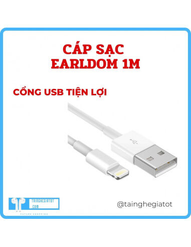 Cáp sạc nhựa chống đứt gãy 1M Cổng...