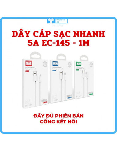 Dây Cáp Sạc 5A Dài 1M EC-145 hỗ trợ...