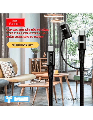 Cáp Sạc 2in1 Kết Nối Từ Cổng Type C...