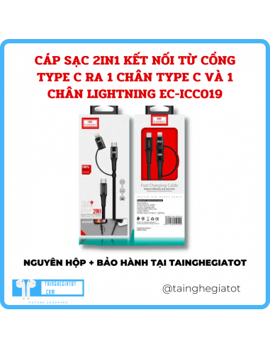 Cáp Sạc 2in1 Kết Nối Từ Cổng Type C...