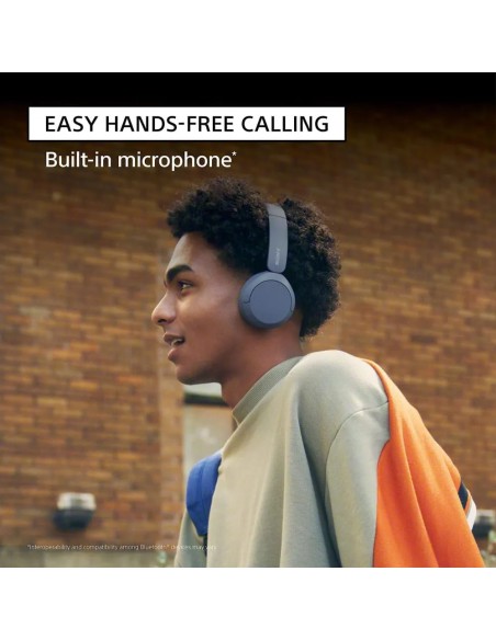 Sony WH-CH520 Wireless On-Ear Bluetooth Headphones with Mic, Cappuccino