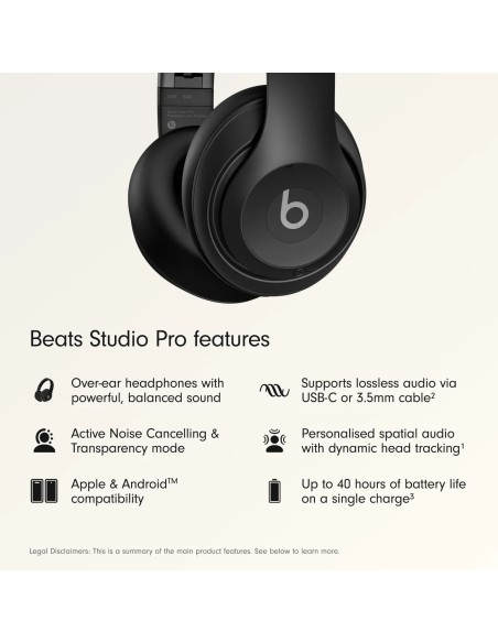 Beats Studio Pro Premium Wireless Noise Cancelling Over-Ear Headphones - Navy