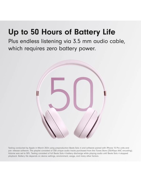 Beats Solo 4 Cloud Pink – Tai Nghe Bluetooth 50 Giờ, Âm Thanh Cân Bằng