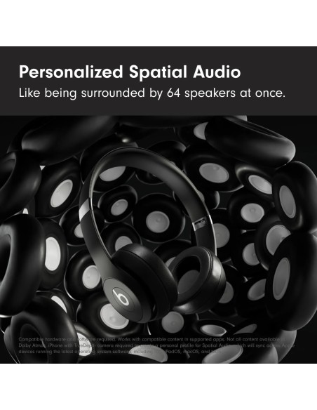 Beats Solo 4 Matte Black – Tai nghe Bluetooth on-ear pin 50 giờ