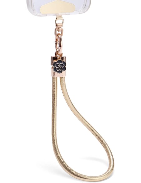 Fancy Cell Phone Wrist Strap Gold Rhinestone Chain Lanyard for iPhone
