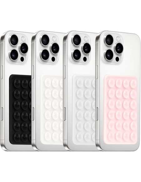 Yojaro 4-Pack Silicone Suction Phone Mount, Hands-Free Stand