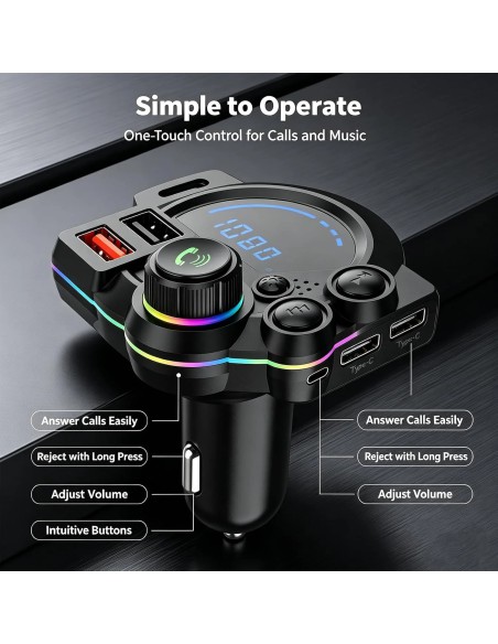 Astrum FM430 Sạc Ô Tô PD30W Bluetooth 5.3, FM Transmitter