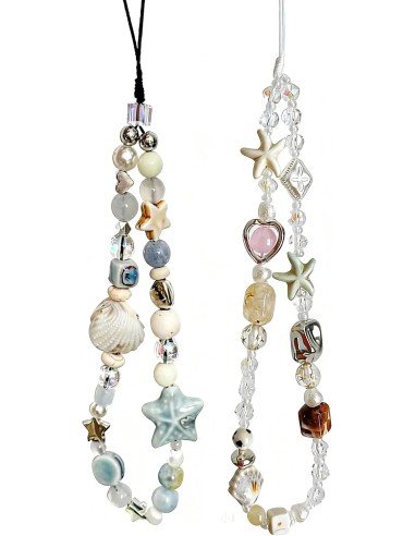 2-Pack Pearl Beaded Phone Wrist...
