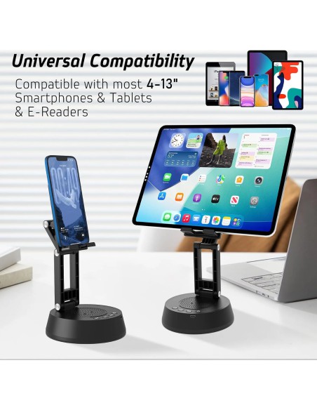 Giá Đỡ Điện Thoại Kèm Loa Bluetooth 5.3 2 Trong 1, Gập Gọn