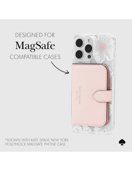 Ví đựng thẻ nam châm kate spade Morgan MagSafe Chalk Pink