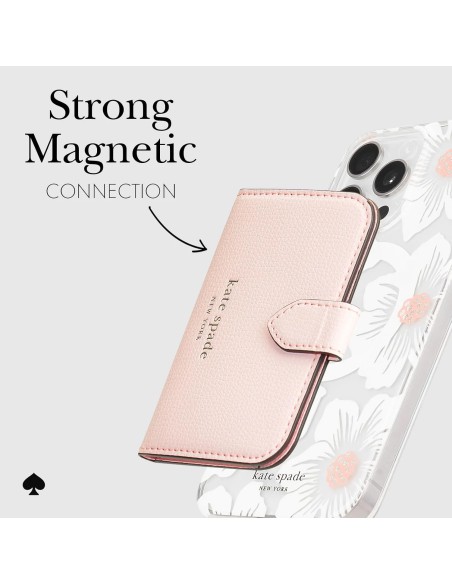Ví đựng thẻ nam châm kate spade Morgan MagSafe Chalk Pink