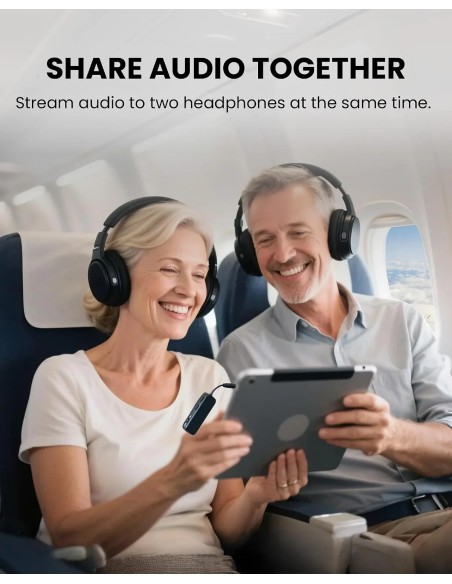 Avantree Relay Airplane Bluetooth Adapter for 2 Headphones