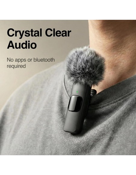 Mini Mic Pro Wireless Lavalier Microphone for iPhone & Android | Tai Nghe Giá Tốt