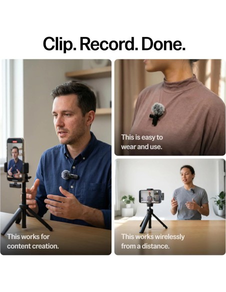 Mini Mic Pro Wireless Lavalier Microphone for iPhone & Android | Tai Nghe Giá Tốt