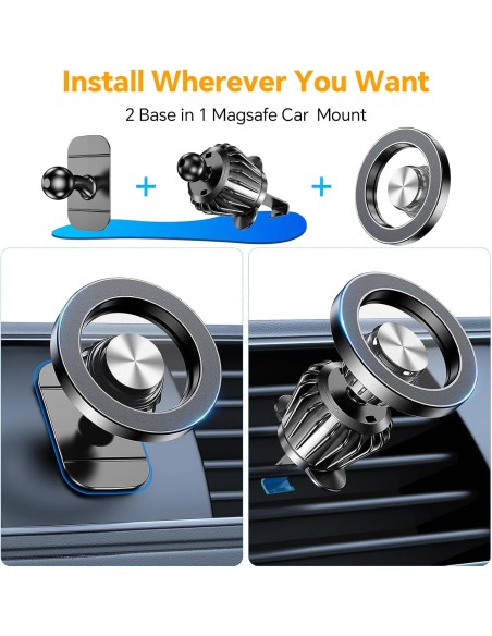Kaistyle B0C1Y8Z6VT MagSafe Car Mount with Strong Magnetic Hold