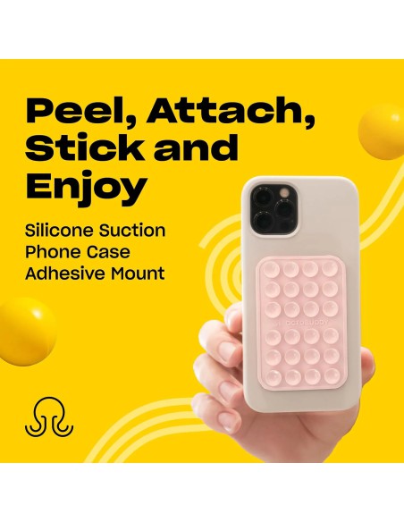 OCTOBUDDY Classic Chalk Pink – Silicone Suction Phone Mount