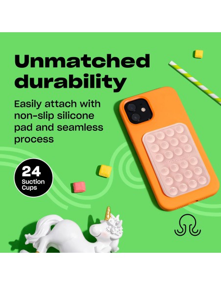 OCTOBUDDY Classic Chalk Pink – Silicone Suction Phone Mount