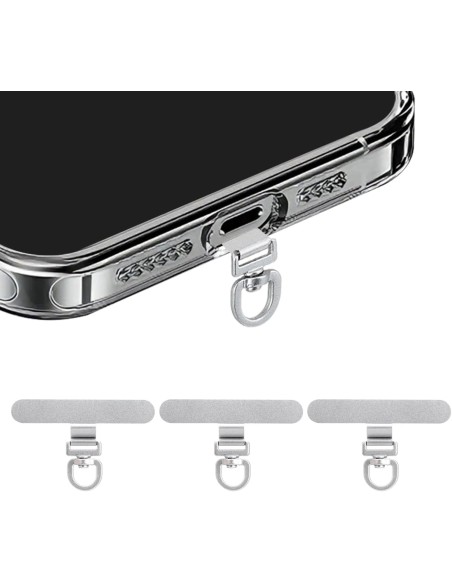 Yojaro 360° Rotating Stainless Steel Phone Tether Tab, 3-Pack