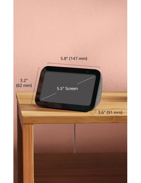 Amazon Echo Show 5 thế hệ mới, màn hình thông minh Alexa, bass sâu hơn, Charcoal