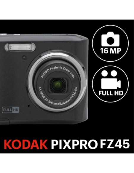 KODAK PIXPRO FZ45 16MP – Máy Ảnh Compact Zoom Quang 4X, Quay Full HD