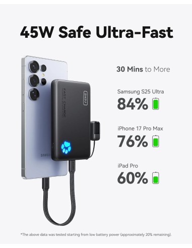 Pin dự phòng INIU 10000mAh 45W sạc...