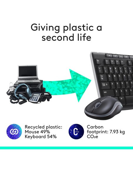 Logitech MK270 Full-Size Wireless Keyboard and Mouse Combo, Black