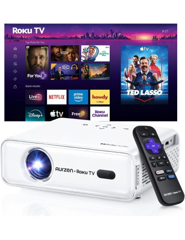 Aurzen Roku TV D1R Smart Projector with Full HD, WiFi and Bluetooth