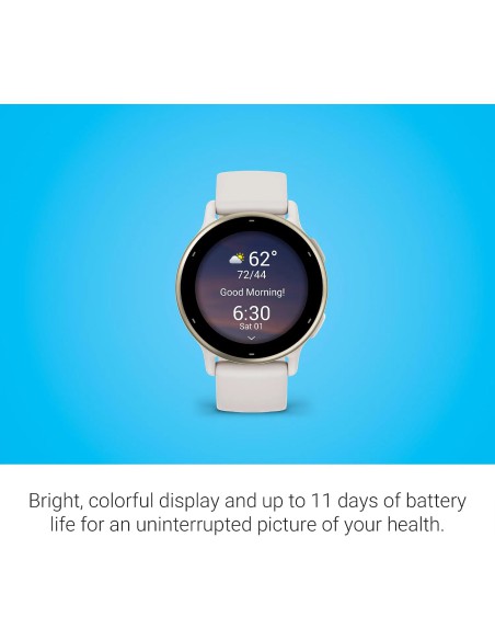 Garmin vívoactive 5 42mm Ivory – Đồng hồ GPS sức khỏe & thể thao AMOLED