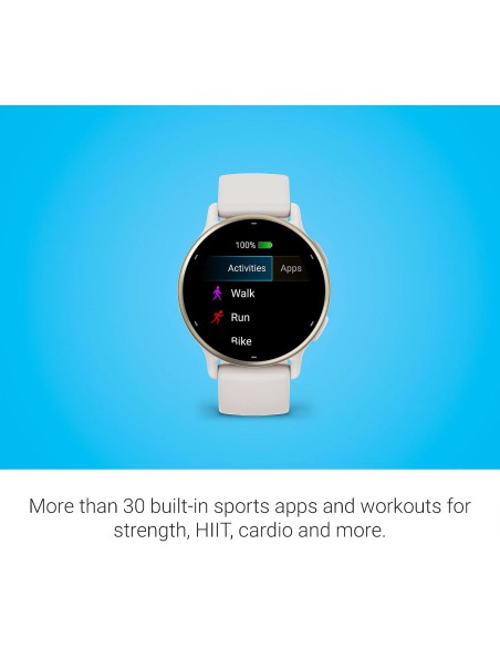 Garmin vívoactive 5 42mm Ivory – Đồng hồ GPS sức khỏe & thể thao AMOLED