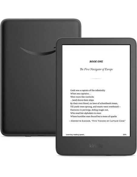 Amazon Kindle 16 GB 2024 màu đen – Màn hình 6 inch, đèn trước