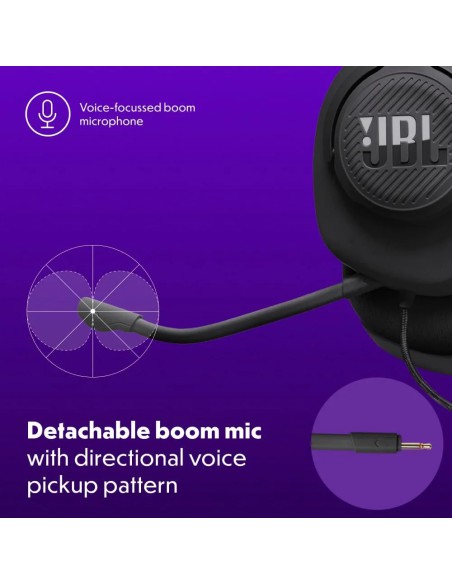 JBL Quantum 100M2 Tai Nghe Gaming Có Dây, Mic Rời, Âm Thanh Không Gian