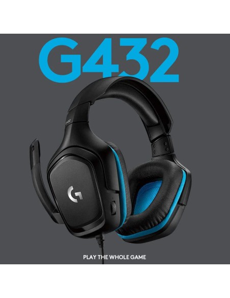 Tai nghe gaming Logitech G432 có dây, DTS Headphone:X 2.0, mic 6 mm