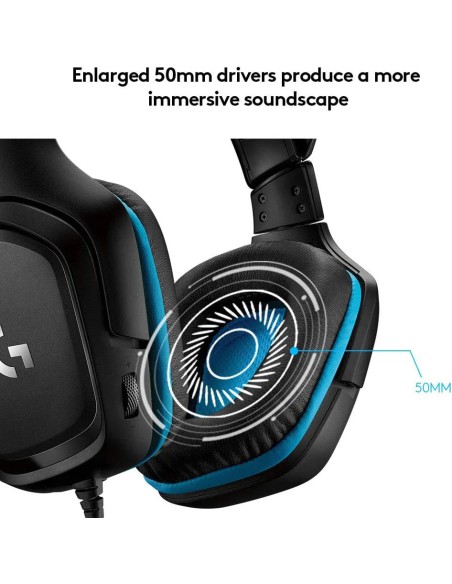 Tai nghe gaming Logitech G432 có dây, DTS Headphone:X 2.0, mic 6 mm