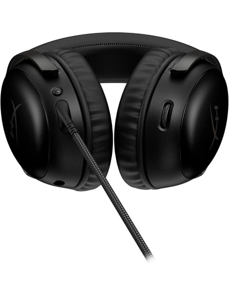 HyperX Cloud III Wired Gaming Headset, 53mm Drivers, Spatial Audio, 10mm Mic, Black
