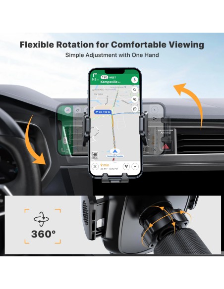 Giá Đỡ Điện Thoại Ô Tô Miracase Kẹp Cửa Gió Móc Kim Loại 360°