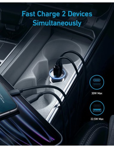 Anker 323 52.5W USB-C Car Charger...