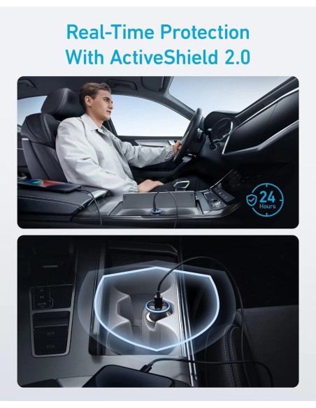 Anker 323 52.5W USB-C Car Charger with 30W PowerIQ 3.0