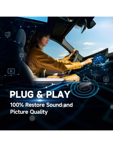 Wireless CarPlay Adapter for Apple iPhone (Gray) – Kết nối không dây
