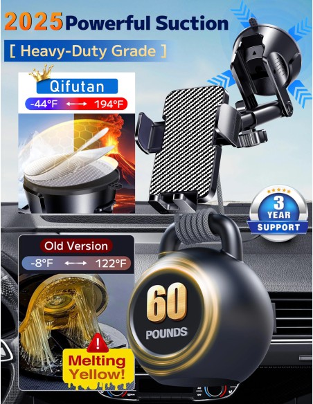 Qifutan B0DSFJY5VD Giá Đỡ Điện Thoại Ô Tô Hít Kính Taplo Cửa Gió