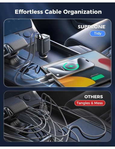 SUPERONE 99W Sạc Ô Tô 6 Trong 1, 2...