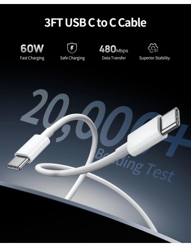 67W USB-C Car Charger with 3 Ports,...