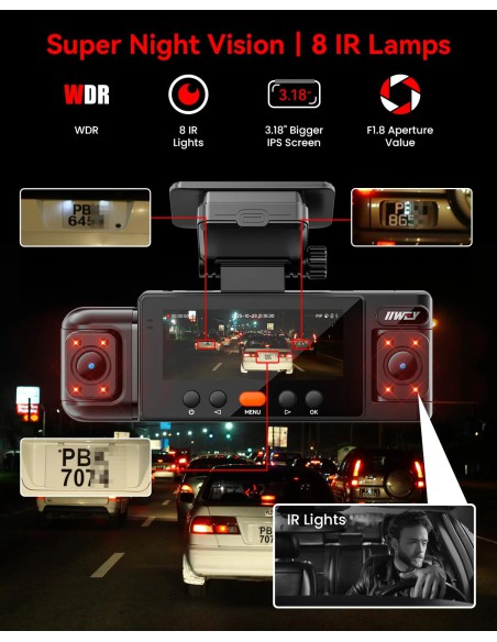 IIWEY N6 Camera Hành Trình 4 Kênh 360°, 2K STARVIS, GPS, Wi-Fi 6