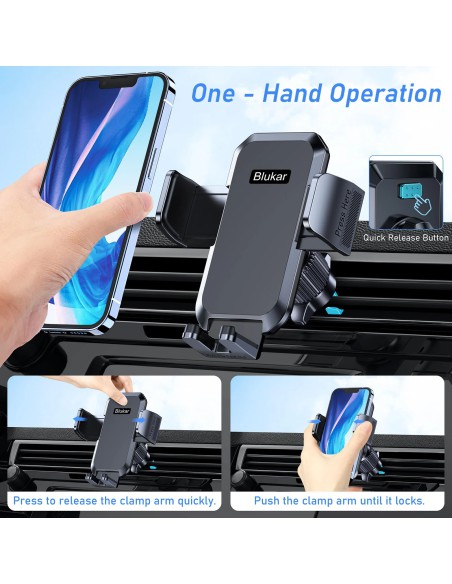 Blukar B0C1NK79FK Car Phone Holder, Stable Air Vent Mount, 360° Rotation