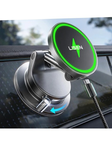 LISEN 15W MagSafe Car Mount Charger Giá Đỡ Sạc Không Dây Ô Tô