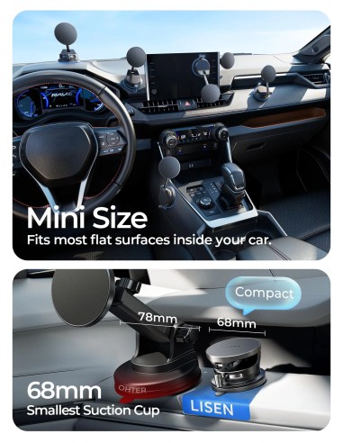 LISEN 15W MagSafe Car Mount Charger...
