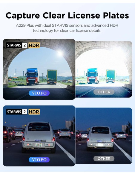 VIOFO A229 Plus Camera Hành Trình Trước Sau 2K HDR STARVIS 2