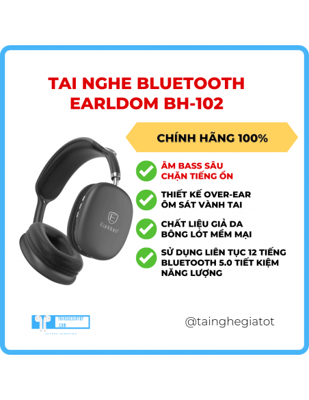 Tai Nghe Chụp Bluetooth Earldom BH – 102